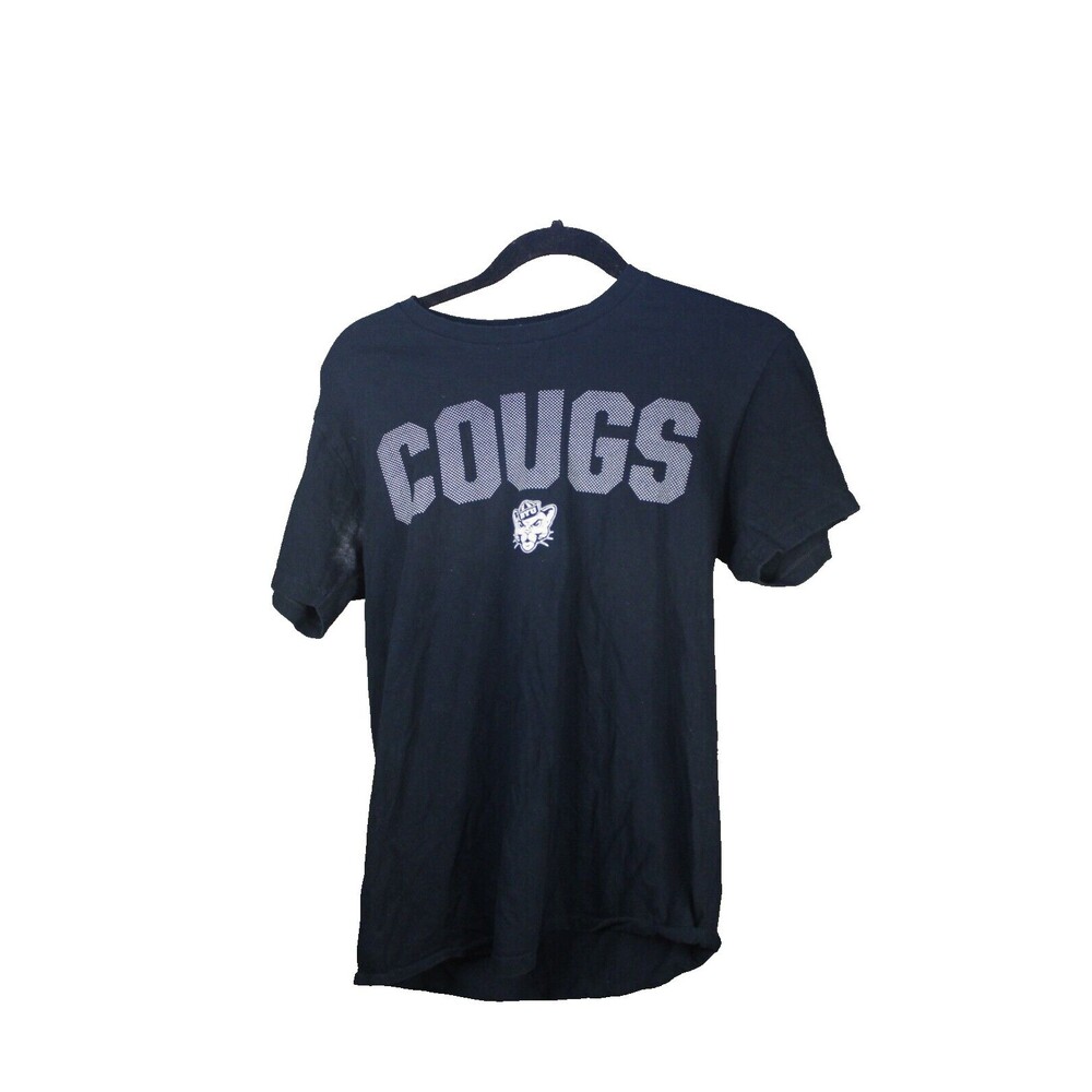 BYU Cougars Shirt Size Small S  Blue Short Sleeve Graphic Logo NCAA Cougs